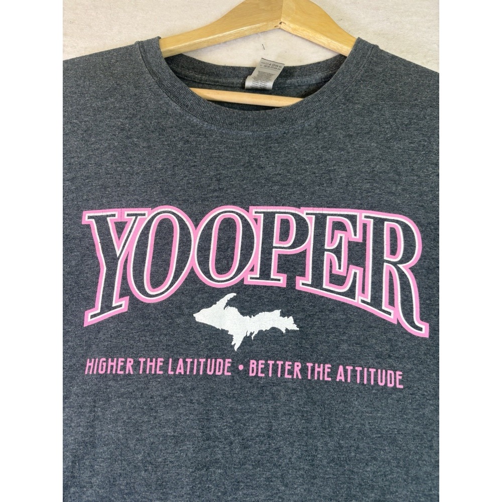 Michigan Upper Peninsula Yooper Unisex T-Shirt 2XL Higher The Latitude Better…
